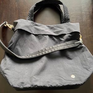 Black and gold hardware Lululemon bag
